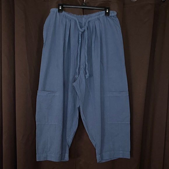 Free People Pants - Free People Wide Leg Pants in Dusty Blue